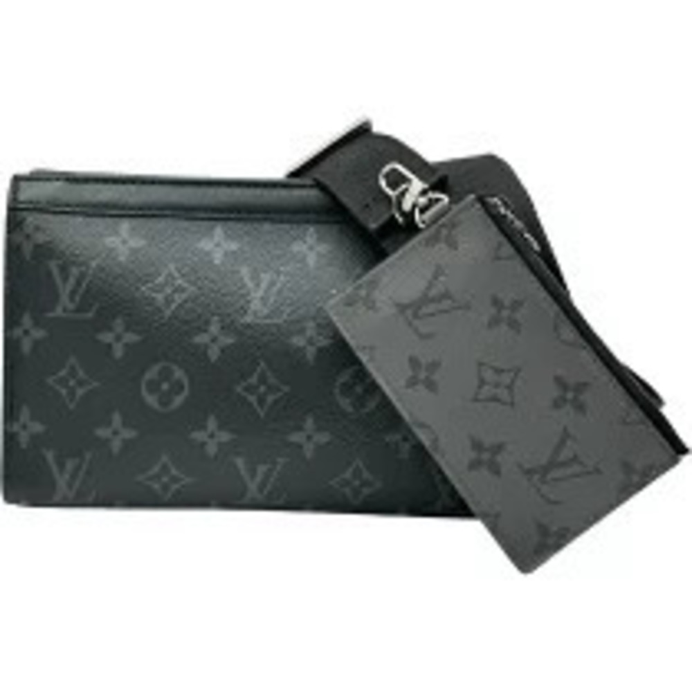 Louis Vuitton Gaston Wearable Wallet Black Monogram Eclipse Black Shoulder Bag